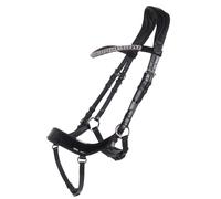 Bridon QHP Eris noir avec strass argentés, taille:Cob