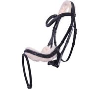 Bridon QHP Ontario noir avec Fourrure artificielle, taille:Cob