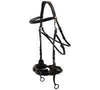 Bridon sans mors pour cheval anatomique BR Equitation Thornbury Noir Cob