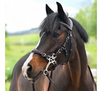 Bridon sans mors pour cheval anatomique Jump'In Hackamore Origin Marron Cob