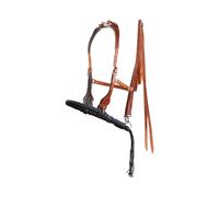 Bridon sans mors pour cheval Edix Saddles ED3-Rose Marron Extra Full
