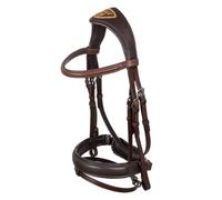Bridon sans mors pour cheval en cuir Acavallo Filosofia Marron Full