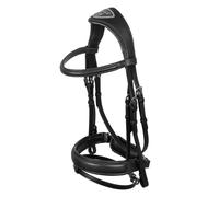 Bridon sans mors pour cheval en cuir Acavallo Filosofia Noir Full
