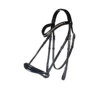 Bridon sans mors pour cheval HKM Carolin Noir Pur-sang