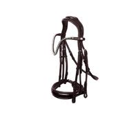 Bridon sans mors pour cheval Horze Glamourdale Weymouth Marron Cob