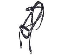 Bridon sans mors pour cheval QHP Thunderbolt Noir Mini-Shetland