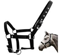 Bridon sans mors pour chevaux en bois Funny Horses Bride pour cheval en bois avec rênes Jouet pour enfants et chevaux en bois Bridon de jeu pour cheval de jeu Taille unique Noir