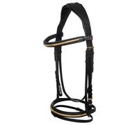 Bridons équitation anatomique pour cheval en caoutchouc Supreme Noir Cob