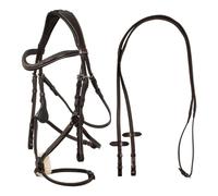 Bridons équitation anatomique pour cheval mexicaine avec muserolle Supreme Marron Poney