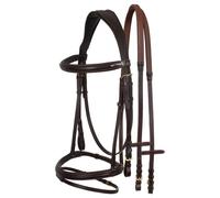 Bridons équitation anatomique pour cheval modèle rembourré classique Supreme Marron Full