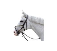 Bridons équitation clencher croisé Chetak Noir Poney
