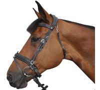 Bridons équitation combiné Flags&Cup Comfort Marron Poney