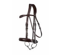 Bridons équitation de dressage en cuir vegan Montar Normandie ECO Marron Full