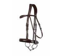 Bridons équitation de dressage en cuir vegan Montar Normandie ECO Marron Poney