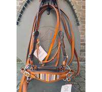 Bridons équitation Edix Saddles ED4-Brightstar Marron Cob/Full