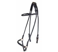 Bridons équitation en cuir avec muserolle Hanovrienne Karlslund Noir 3x40x30 cm