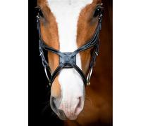 Bridons équitation en cuir vegan Montar Lyon Fig 8 Jumping ECO Noir Cob