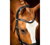 Bridons équitation en cuir vegan Montar Monarch Jumping ECO Noir Full