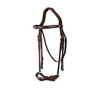 Bridons équitation muserolle allemande ajustable Dy'on Marron Full