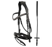 Bridons équitation muserolle combinée anatomique ANKY Comfort Fit Noir Full