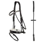 Bridons équitation muserolle combinée anatomique ANKY Noir Full