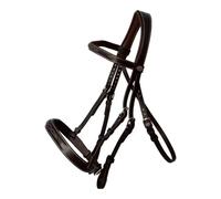 Bridons équitation muserolle combinée anatomique Dy'on Hunter Marron Full