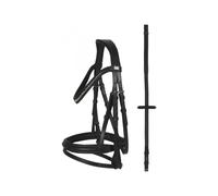 Bridons équitation muserolle combinée HorseGuard Emi Noir Cob