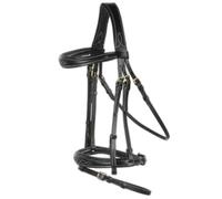 Bridons équitation pour cheval à muserolle combinée pour cheval Horze Sion Noir Full