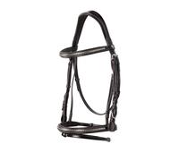 Bridons équitation pour cheval anglaise en cuir Equestro NP Marron Cob