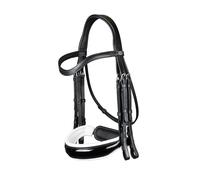 Bridons équitation pour cheval avec doublure Dy'on Large Vernie Noir Full