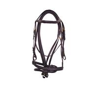 Bridons équitation pour cheval avec rênes en caoutchouc Derby Marron Full