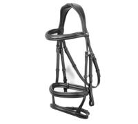 Bridons équitation pour cheval double muserolle LeMieux Kudos Noir Cob