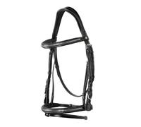 Bridons équitation pour cheval en cuir clincher Equestro Noir Full