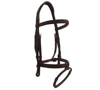 Bridons équitation pour cheval sans rênes Silver Crown Style Chic Marron Full