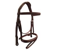 Bridons équitation pour cheval sans rênes Silver Crown Style Couture Marron Full