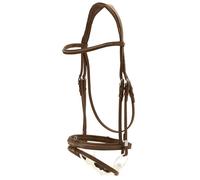 Bridons équitation pour cheval Stübben muserolle combinée Pro-Jump Slide&Lock Marron Poney
