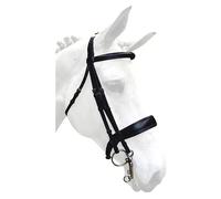Bridons équitation + rênes cuir cousues cuir et grip Silver Crown Grand Tour Noir Full