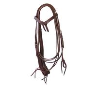 Bridons équitation western pour cheval arc cuir lisse avec rênes Lakota Marron TU