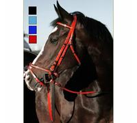 Bridons pour cheval en pvc rênes caoutchouc Daslö Noir Poney