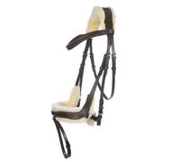 Bridons pour cheval Kavalkade Ivy W. Sheepskin Noir Cob