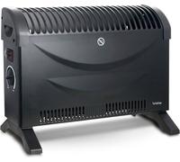 Briebe 128215.1 Convecteur électrique, radiateur à air chaud, thermostat réglable turbo-ventilateur noir