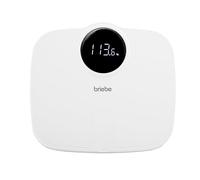 briebe Balance de salle de bain numérique, haute précision, affichage LED, jusqu'à 180 kg, design moderne, allumage et arrêt automatique, surface antidérapante, blanc, SC1124W