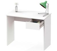 briebe Bureau, table d'ordinateur 75 x 90 x 50 cm (Hauteur x Largeur x Profondeur), 1 tiroir, Bureau, Chambre jeune, Desk, Nova Blanco
