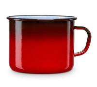 briebe Casserole de cuisine en acier émaillé 14 cm - Bouilloire vitrée 1,8 l - Convient pour induction, vitrocéramique, feu, gaz, four, Ignea Vintage Rouge