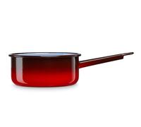 briebe Casserole de cuisine en acier émaillé 14 cm Bouilloire vitrifiée avec poignée, convient pour induction, vitrocéramique, feu, gaz, four, Ignea Vintage Rouge