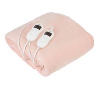 Briebe Chauffe-lit électrique EB1134 Double 150×160 cm 120W, 8 niveaux, minuteur, lavable – Crème