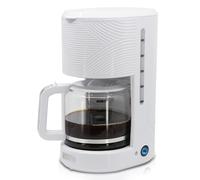 briebe Elegance Cafetière Filtre 10 Tasses Machine à Café, Filtre Permanent Réutilisable, Fonction Maintien au Chaud, Système Anti-goutte 1,25L, Blanc