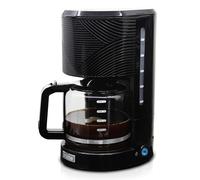 briebe Elegance Cafetière Filtre 10 Tasses Machine à Café, Filtre Permanent Réutilisable, Fonction Maintien au Chaud, Système Anti-goutte 1,25L, Noir