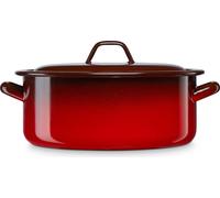 Briebe Ignea Casserole à induction avec couvercle Acier émaillé 10 cm, 0,45 L,Vintage Rouge