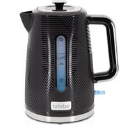 Briebe KT1168BLK Elegance Bouilloire électrique 1,7L à ébullition rapide, sans BPA, socle 360° noir